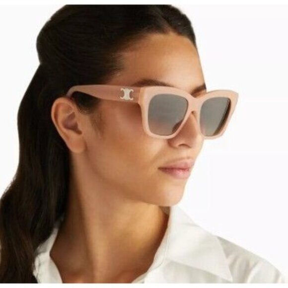 Celine CL40253I 25F Square Sunglasses - Ivory/Brown Gradient main image 7